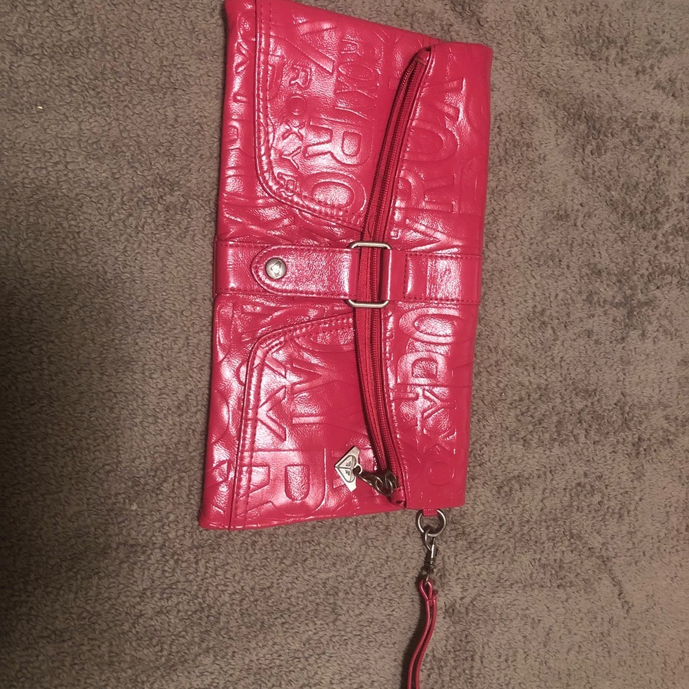 Pink Roxy clutch
